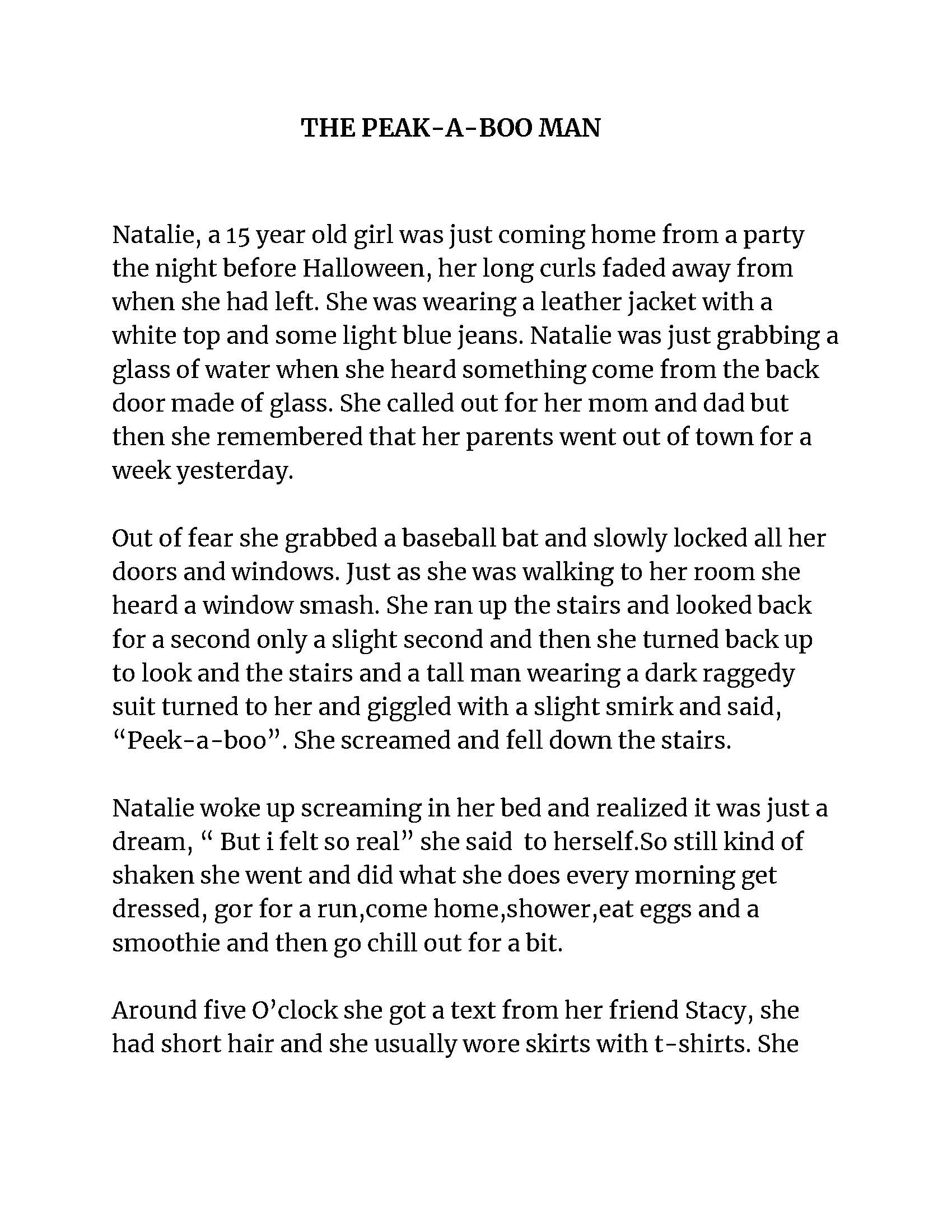 Teen Writing Contest 2021 Winner Page 1