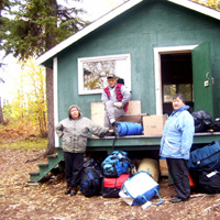 at the cabin