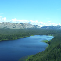 river and mountains