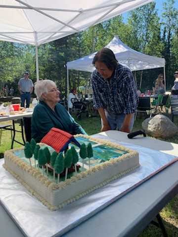 Hodgson Lake Naming 2021- Mitzi And Edward Oudzi